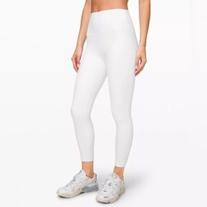 White Align 25” white leggings